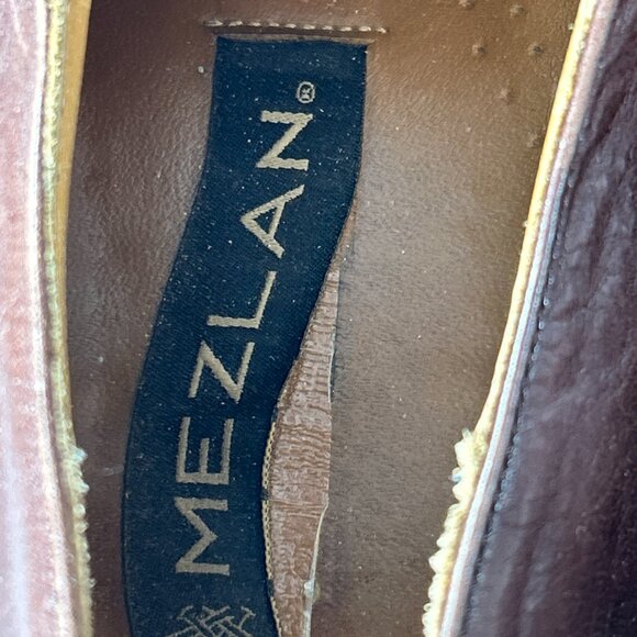Mezlan Shaw Mens Leather Dress Shoes Size 12 M Brown Oxfords Apron Square Toe main image 5